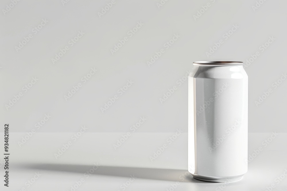 White Aluminum Can on a White Surface White Aluminum Can on a White Surface
