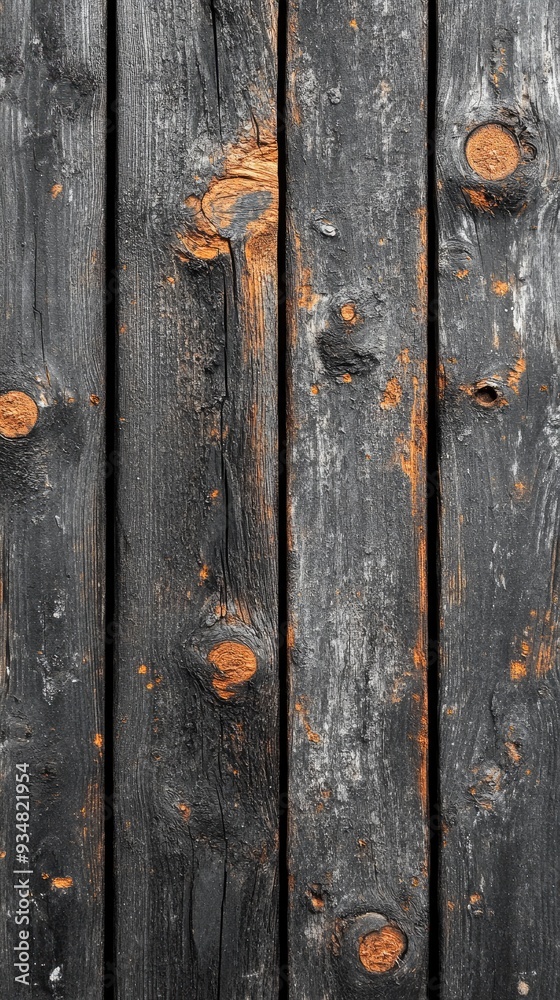 Weathered wood planks with knots. This image of black wooden planks can be used as a rustic background. Weathered wood planks with knots. This image of black wooden planks can be used as a rustic background.
