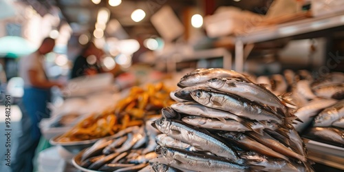 Fresh Anchovies Available at the FishmongerÃ¢â‚¬â„¢s Stand photo