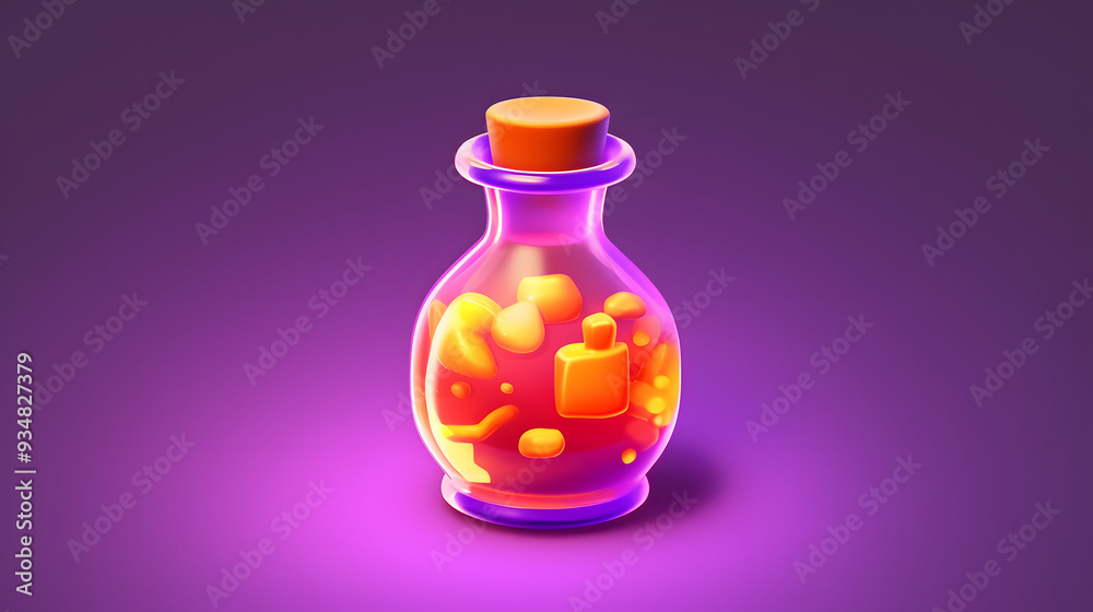 Potion game icon 3d pixel cartoon Potion game icon 3d pixel cartoon