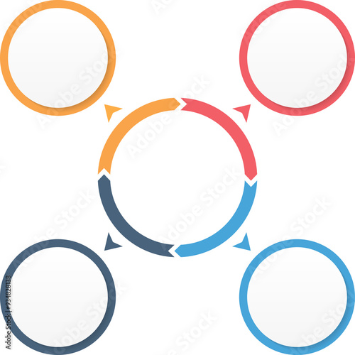 Circle infographic template with four elements