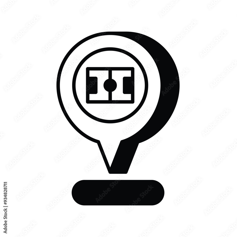 stadium glyph icon with white background vector stock illustration stadium glyph icon with white background vector stock illustration