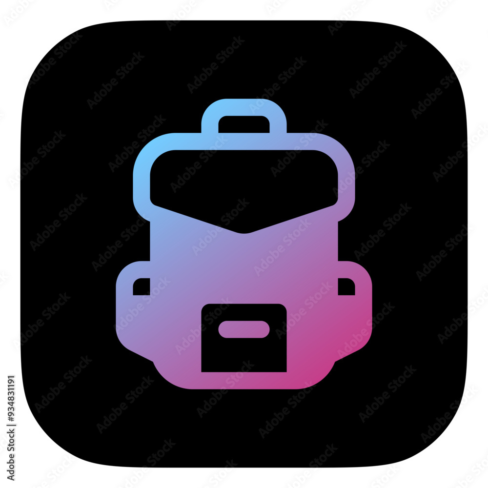 Editable backpack, bag, rucksack vector icon. . School, travel, hiking, backpacking. Part of a big icon set family. Perfect for web and app interfaces, presentations, infographics, etc Editable backpack, bag, rucksack vector icon. . School, travel, hiking, backpacking. Part of a big icon set family. Perfect for web and app interfaces, presentations, infographics, etc