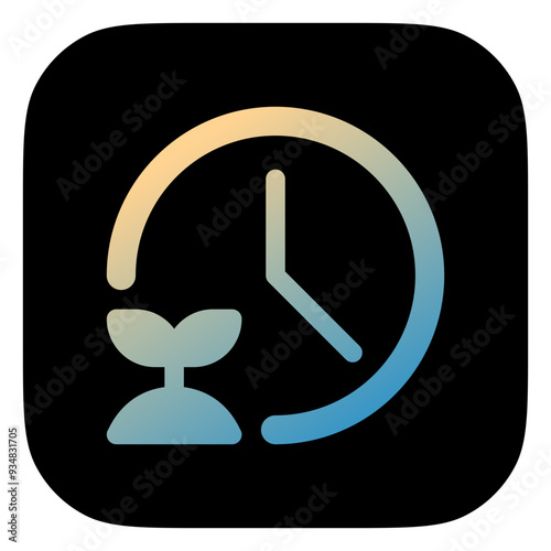 Editable plant growing time vector icon. Gardening, landscaping, horticulture. Part of a big icon set family. Perfect for web and app interfaces, presentations, infographics, etc