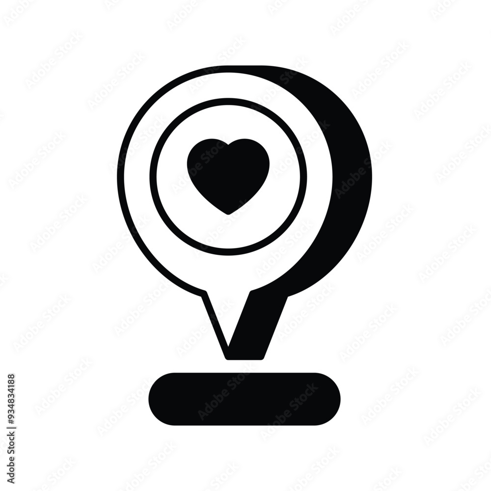 favorite glyph icon with white background vector stock illustration favorite glyph icon with white background vector stock illustration