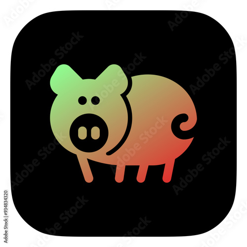Editable pig, sow, boar vector icon. Animal, farm, livestock. Part of a big icon set family. Perfect for web and app interfaces, presentations, infographics, etc