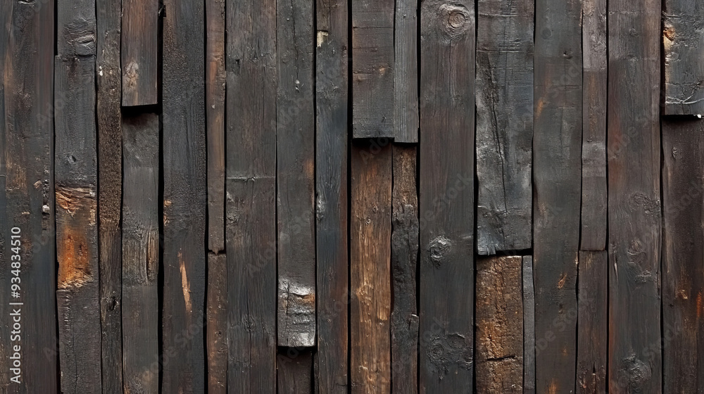 Processed collage of aged, rustic dark brown wood planks texture. Ideal for backgrounds, banners, or 3D mapping textures. Processed collage of aged, rustic dark brown wood planks texture. Ideal for backgrounds, banners, or 3D mapping textures.