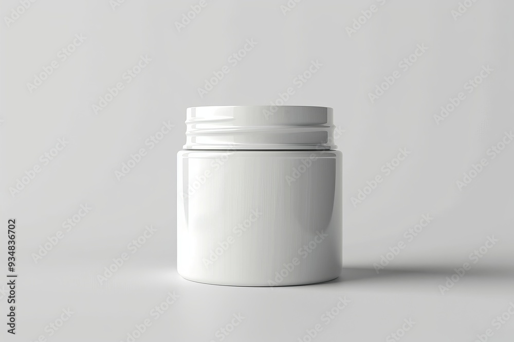 White Plastic Bottle with a Screw-On Lid