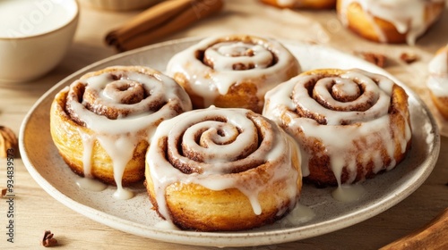 Warm cinnamon rolls topped with rich icing, perfect for breakfast or dessert to satisfy your sweet cravings.