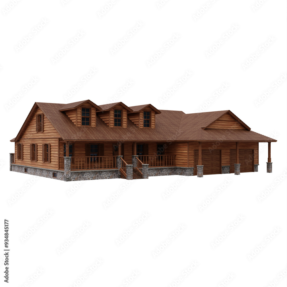 Wooden Classic Style Exterior House Wooden Classic Style Exterior House