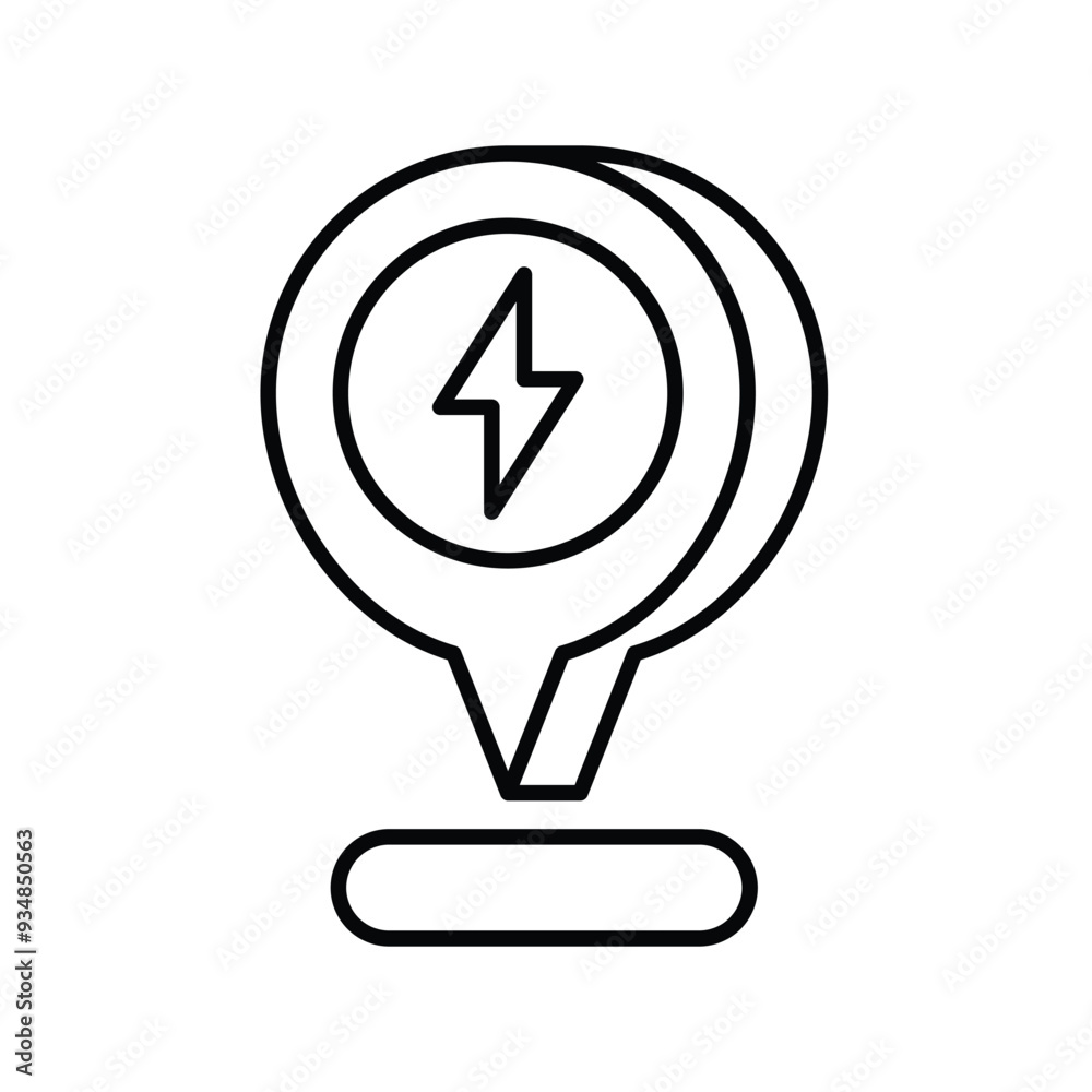 charging line icon with white background vector stock illustration charging line icon with white background vector stock illustration