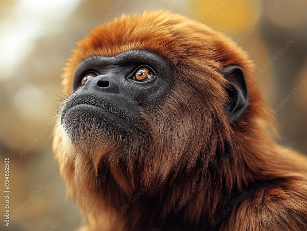 Fototapeta premium Portrait of a Howler Monkey in the Tropical Wilderness