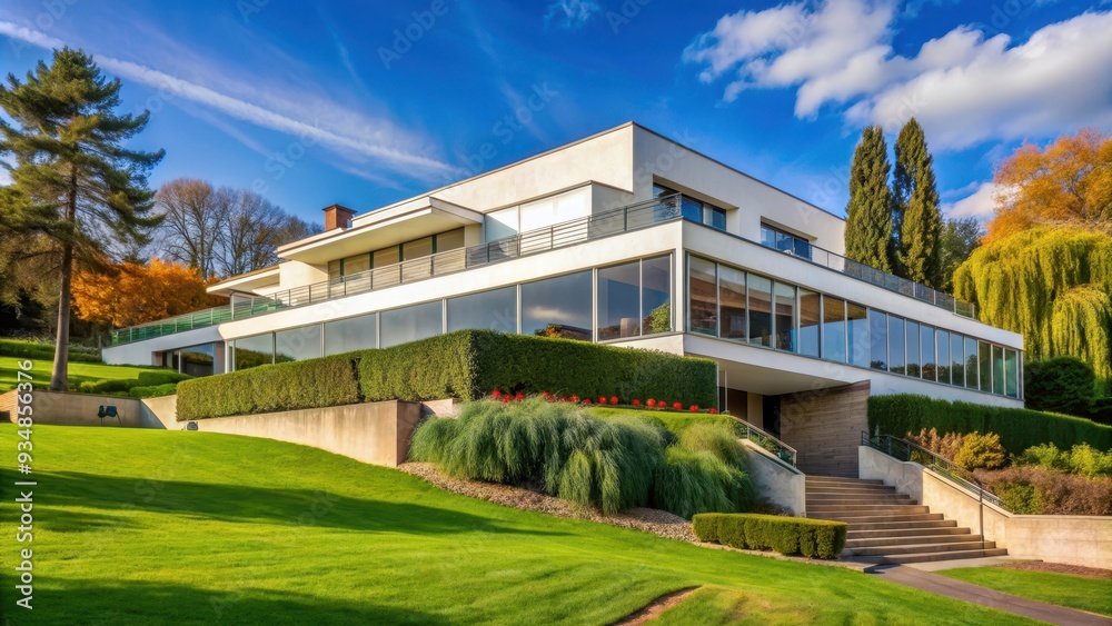 Modernist masterpiece Villa Tugendhat in Brno, Czech Republic, modern, architecture, house, design, interior, exterior Modernist masterpiece Villa Tugendhat in Brno, Czech Republic, modern, architecture, house, design, interior, exterior