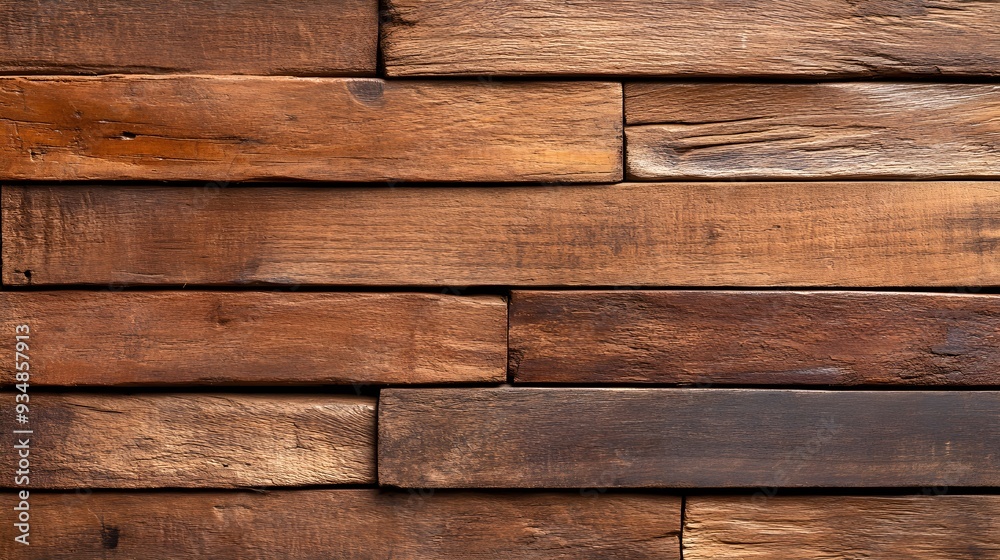 Naklejka premium Rustic wood texture, vintage typography, aged patina, warm tones