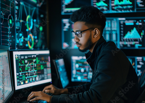 a cybersecurity analyst working with computer