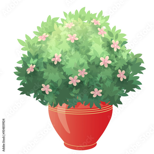 The beautiful flower with aesthetic vas