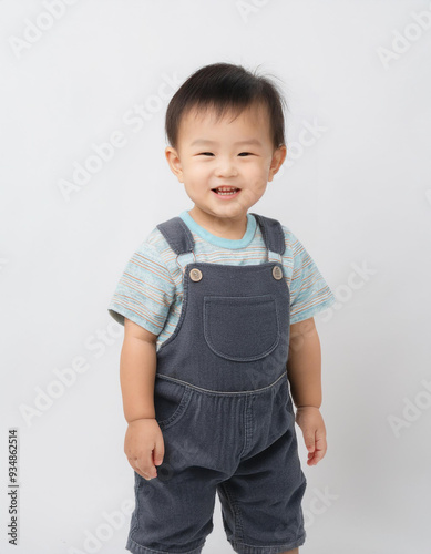 Asian children huddled in joy and had some injuries