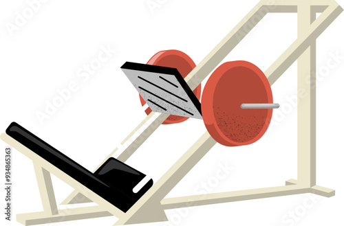 Vector Illustration of Leg Press Gym Equipment