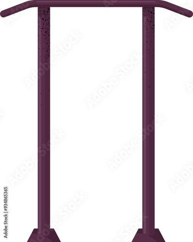 Vector Illustration of Pull Up Bar Gym Equipment
