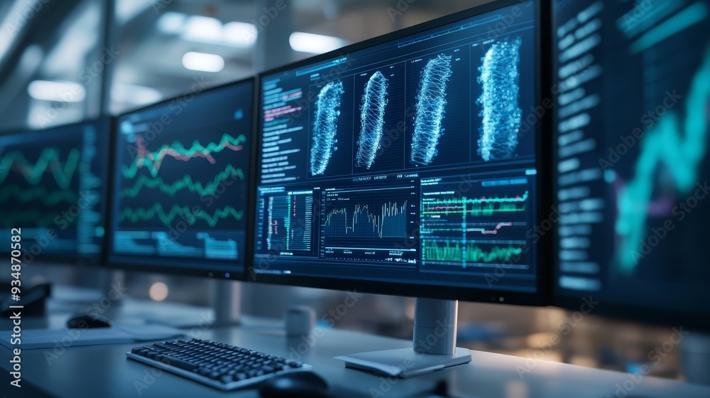 Data Analysis and Monitoring on Multiple Monitors in Modern Office Data Analysis and Monitoring on Multiple Monitors in Modern Office
