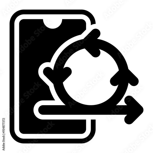 agile development, agile, iterative, mobile development, app development, mobile glyph or solid icon