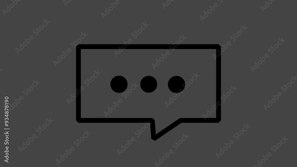 Speech bubble icon animation.Message animation. Speech bubble icon animation.Message animation.