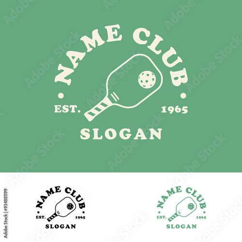 Pickleball logo design luxury minimalist