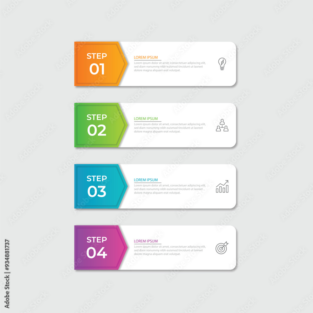 Minimal infographic business template design with numbers 4 options or steps. Minimal infographic business template design with numbers 4 options or steps.