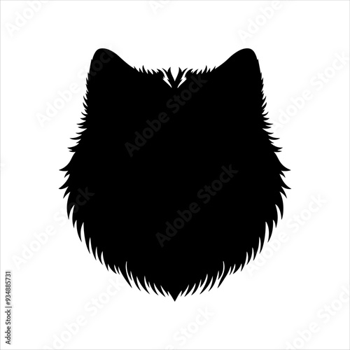 Wolf head silhouette vector illustration design on white background.