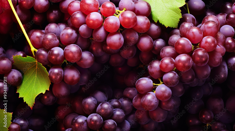 Clusters of fresh red grapes background, top view Clusters of fresh red grapes background, top view