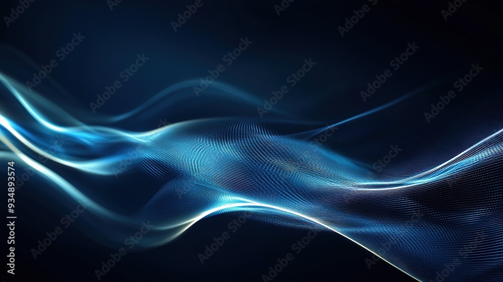 Azure Flow: Abstract blue waves of energy cascade gracefully across a dark backdrop, evoking a sense of motion, fluidity, and ethereal beauty. Azure Flow: Abstract blue waves of energy cascade gracefully across a dark backdrop, evoking a sense of motion, fluidity, and ethereal beauty.