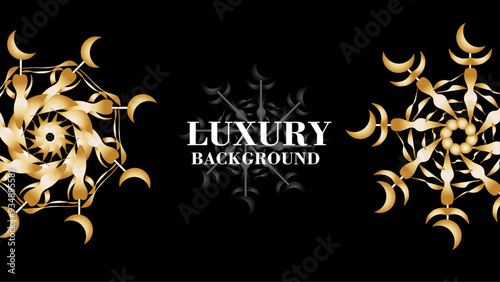 Elegant Luxury Mandala Background with Golden Design Elements