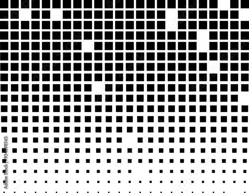 Pixel mosaic. Pixel decay illustration. Falling pixels. Abstract background.