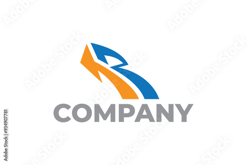Free Download LETTER R LOGISTICS LOGO, CARGO LOGO, EXPRESS COMPANY SIGN, DELIVERY LOGO - GFXLoad