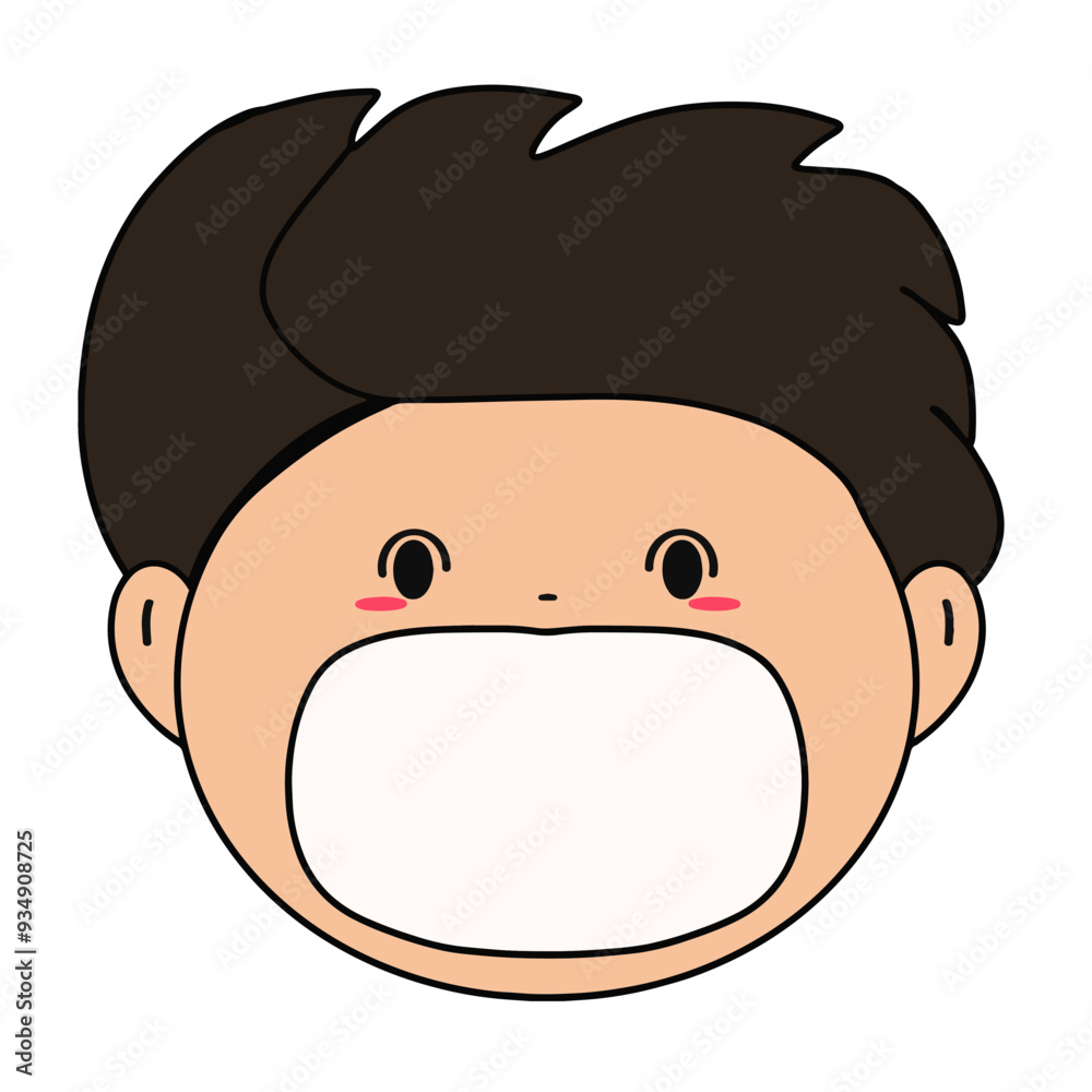 Obraz premium Cute name label,sticker name tag of cartoon animal character design illustration. Isolated on Transparent Background 