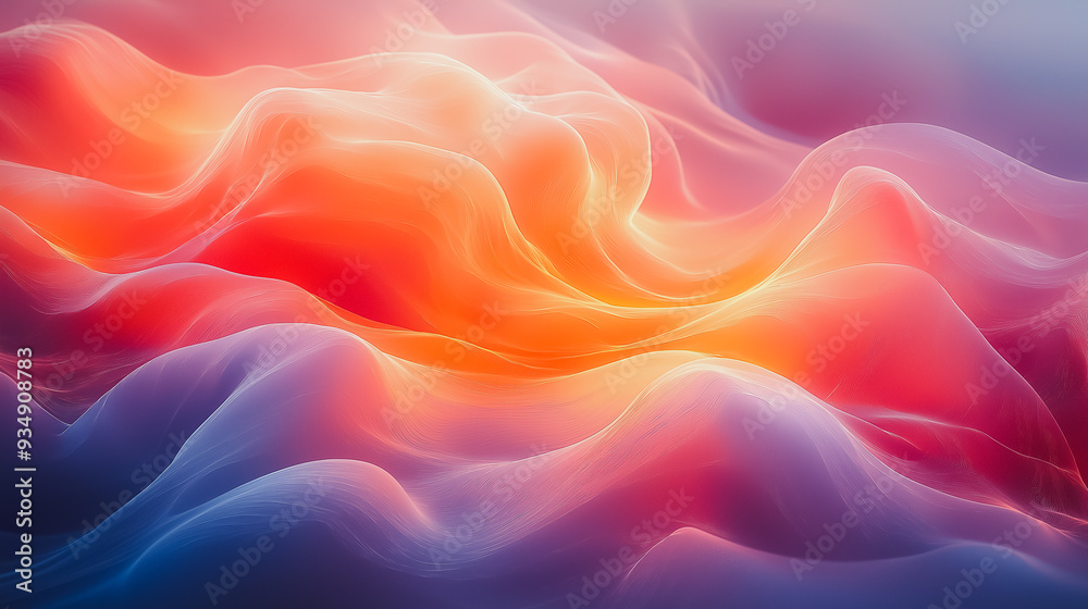 A colorful, abstract image of a wave with a pink and orange hue. The image has a dreamy, ethereal quality to it, and it seems to be a representation of the ocean or some sort of watery element A colorful, abstract image of a wave with a pink and orange hue. The image has a dreamy, ethereal quality to it, and it seems to be a representation of the ocean or some sort of watery element