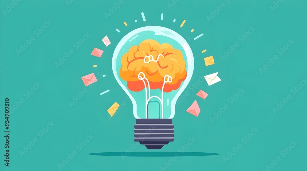Glowing Lightbulb Symbolizing Innovative Thinking and Creative Glowing Lightbulb Symbolizing Innovative Thinking and Creative