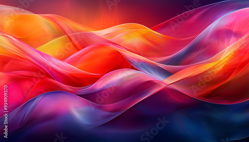 Wallpaper Mural Smooth wave pattern flowing in vibrant futuristic colors generated by AI Torontodigital.ca