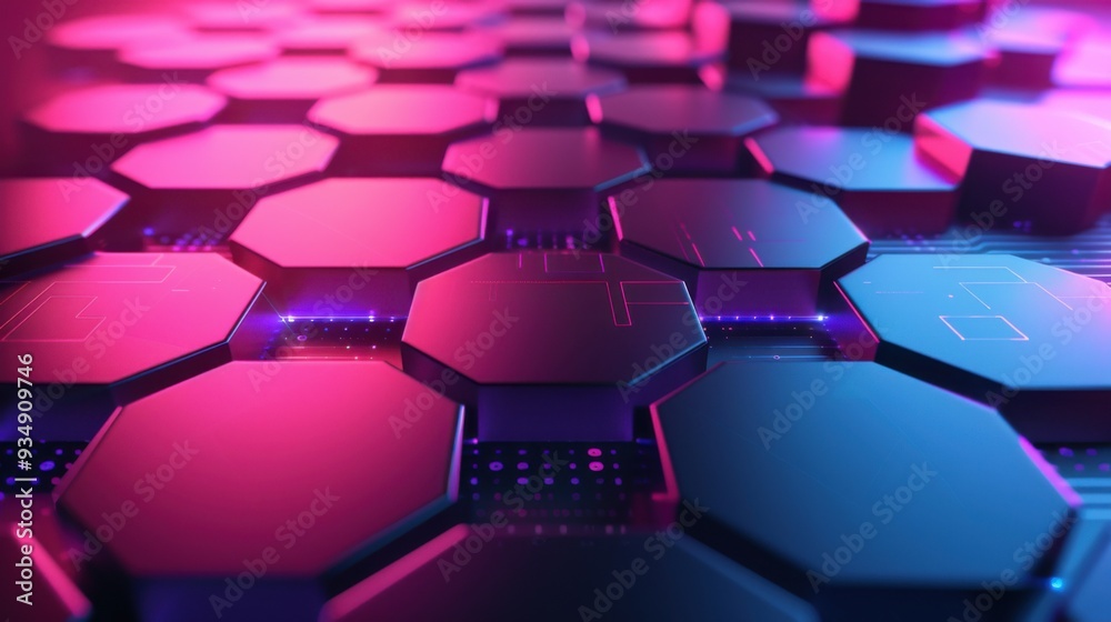 Fototapeta premium Illuminated Layers. Futuristic geometric design