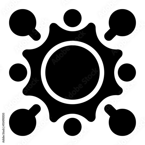 Foto big bang, theory, explosion, cosmological, astronomy, supernova glyph or solid i