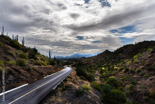 Winding Road Through the Scenic Highlands on the North Coast 500, Scotland