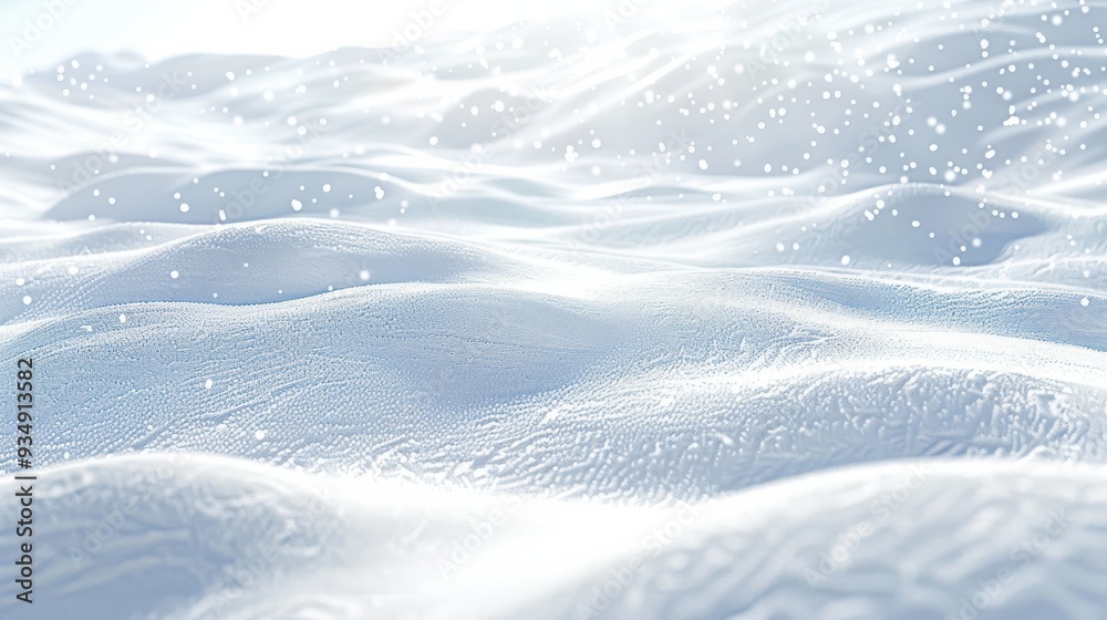 Snow covered hills with snowfall. Snow covered hills with snowfall.