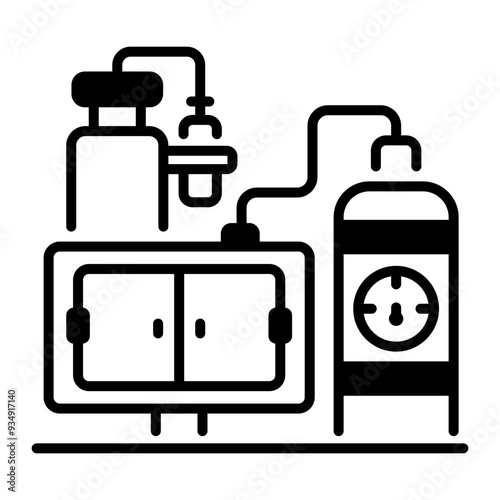 Compressor station line style icon 