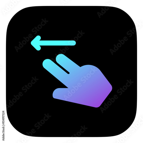 Editable two fingers swipe left vector icon. Part of a big icon set family. Perfect for web and app interfaces, presentations, infographics, etc