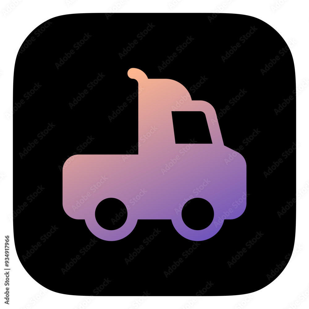 Obraz premium Editable semi-trailer truck vector icon. Vehicles, transportation, travel. Part of a big icon set family. Perfect for web and app interfaces, presentations, infographics, etc