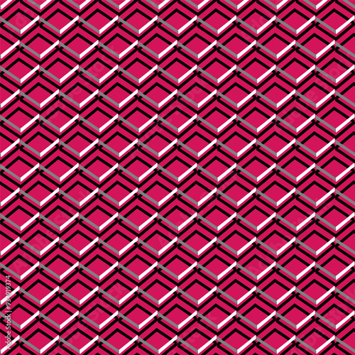 Zigzag pattern illustration red background