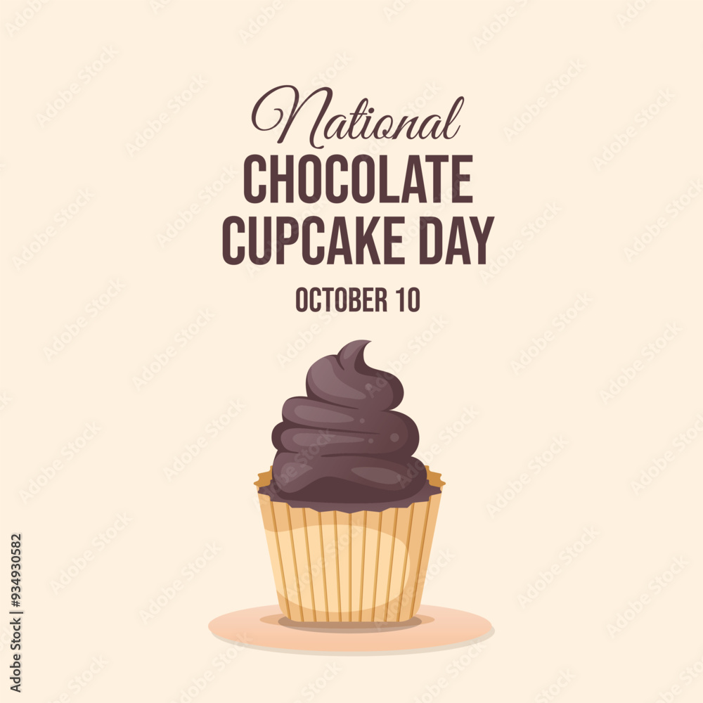 vector graphic of National Chocolate Cupcake Day ideal for National Chocolate Cupcake Day celebration. vector graphic of National Chocolate Cupcake Day ideal for National Chocolate Cupcake Day celebration.