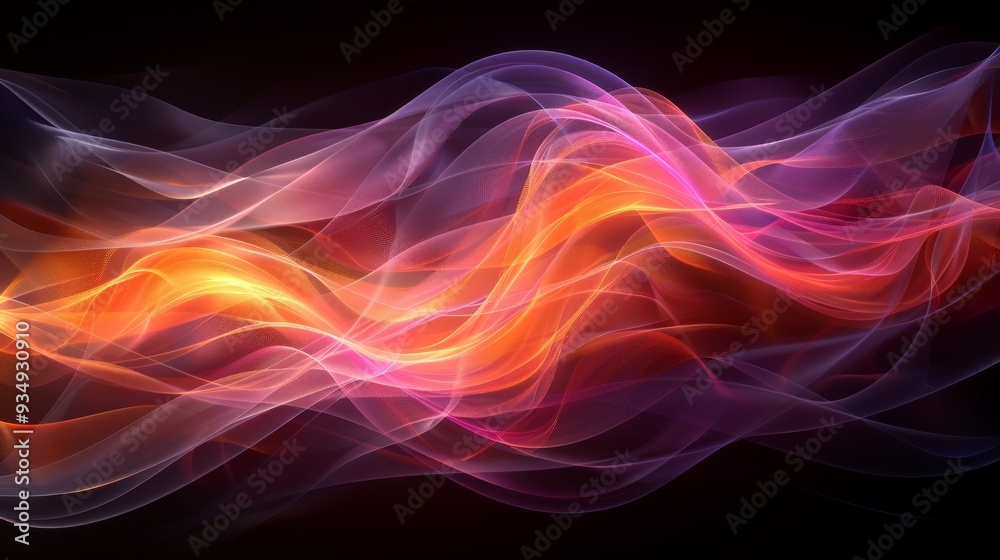 Colorful swirling patterns of light against a dark background, creating a sense of motion and energy Colorful swirling patterns of light against a dark background, creating a sense of motion and energy