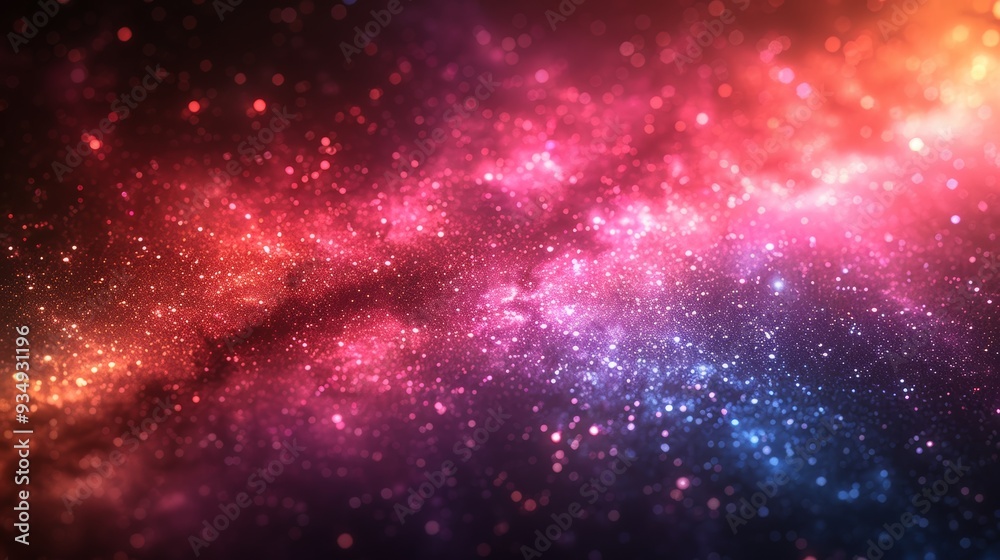 Obraz premium Colorful cosmic nebula with vibrant stars and celestial colors