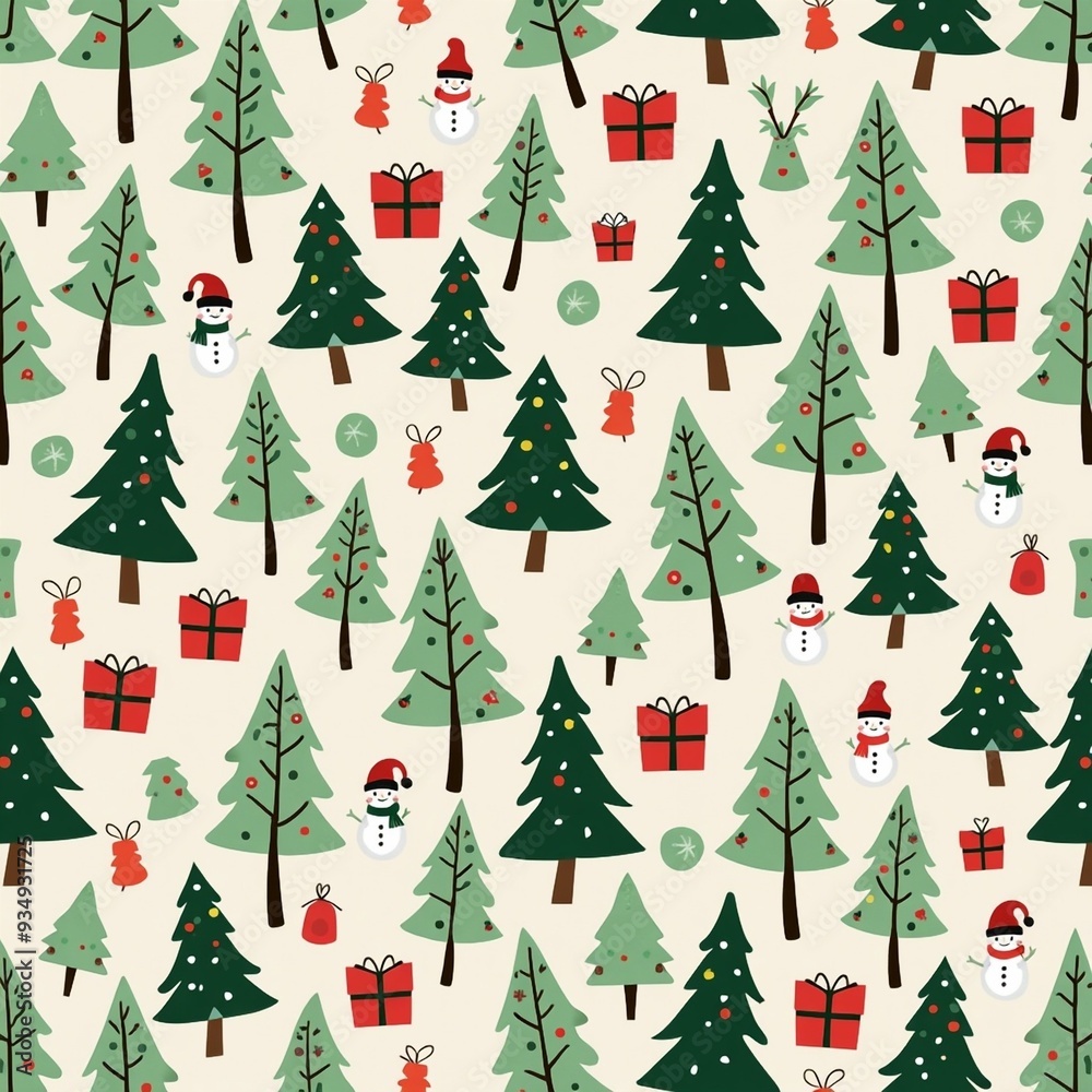 christmas tree seamless pattern christmas tree seamless pattern
